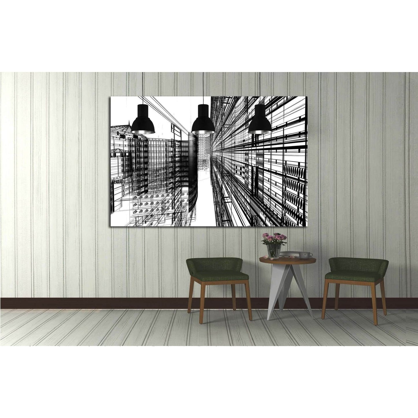 Abstract architecture №1583 Ready to Hang Canvas PrintCanvas art arrives ready to hang, with hanging accessories included and no additional framing required. Every canvas print is hand-crafted, made on-demand at our workshop and expertly stretched around