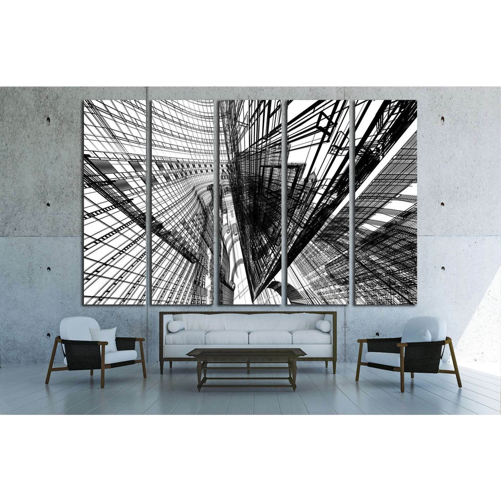 Abstract architecture №1585 Ready to Hang Canvas Print