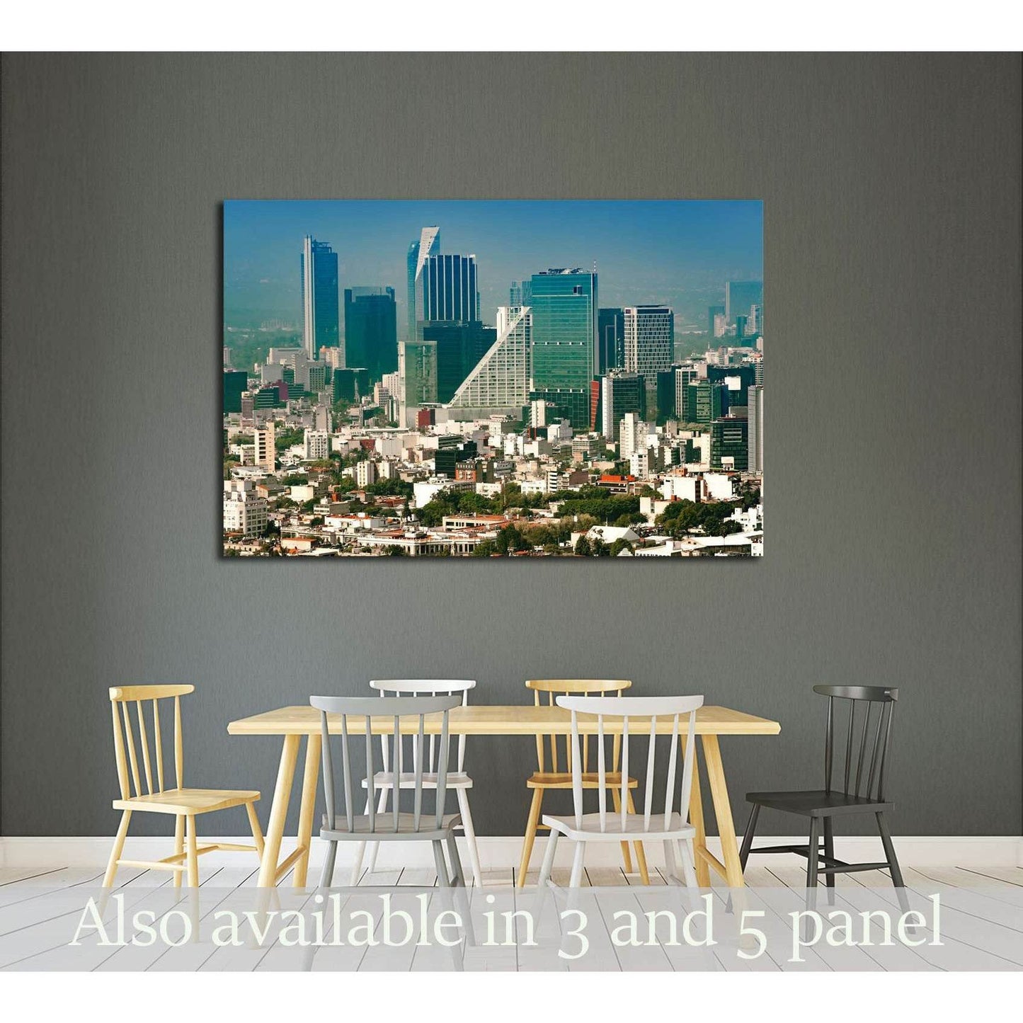 Aerial view of a neighborhood called Colonia Juarez in Mexico City, Mexico №2734 Ready to Hang Canvas PrintCanvas art arrives ready to hang, with hanging accessories included and no additional framing required. Every canvas print is hand-crafted, made on-