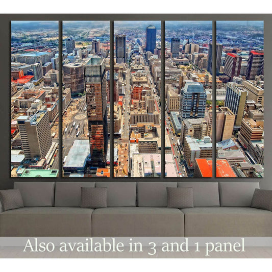 Amazing urban landscape. Awesome photo of Megalopolis. Modern lifestyle, Johannesburg №2317 Ready to Hang Canvas PrintCanvas art arrives ready to hang, with hanging accessories included and no additional framing required. Every canvas print is hand-crafte