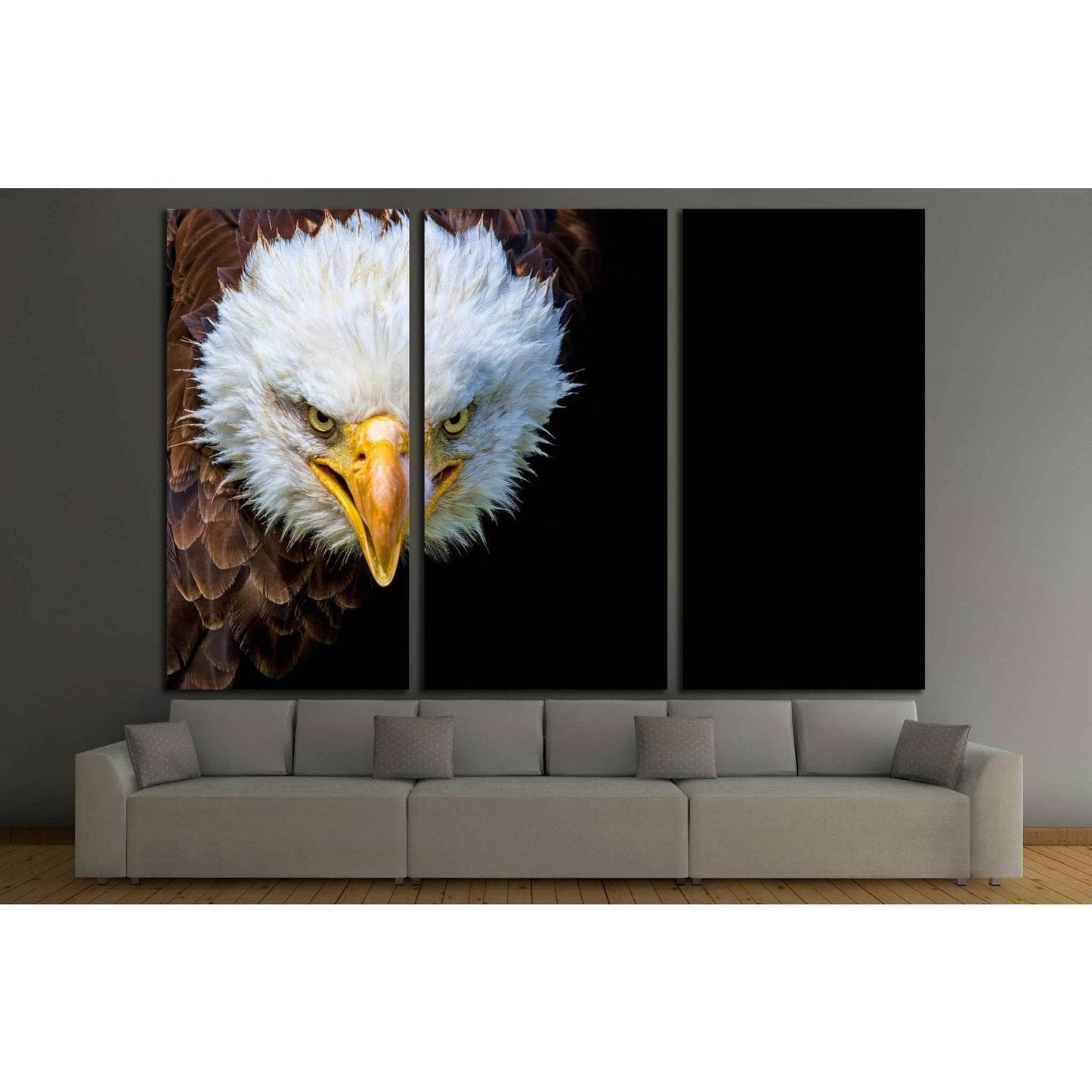 Angry north american bald eagle on black background №1863 Ready to Hang Canvas PrintCanvas art arrives ready to hang, with hanging accessories included and no additional framing required. Every canvas print is hand-crafted, made on-demand at our workshop