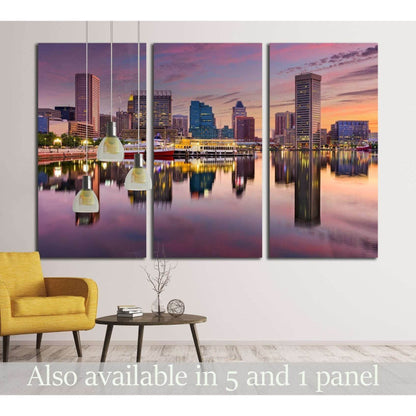 Baltimore, Maryland, USA skyline at the Inner Harbor №2410 Ready to Hang Canvas PrintCanvas art arrives ready to hang, with hanging accessories included and no additional framing required. Every canvas print is hand-crafted, made on-demand at our workshop