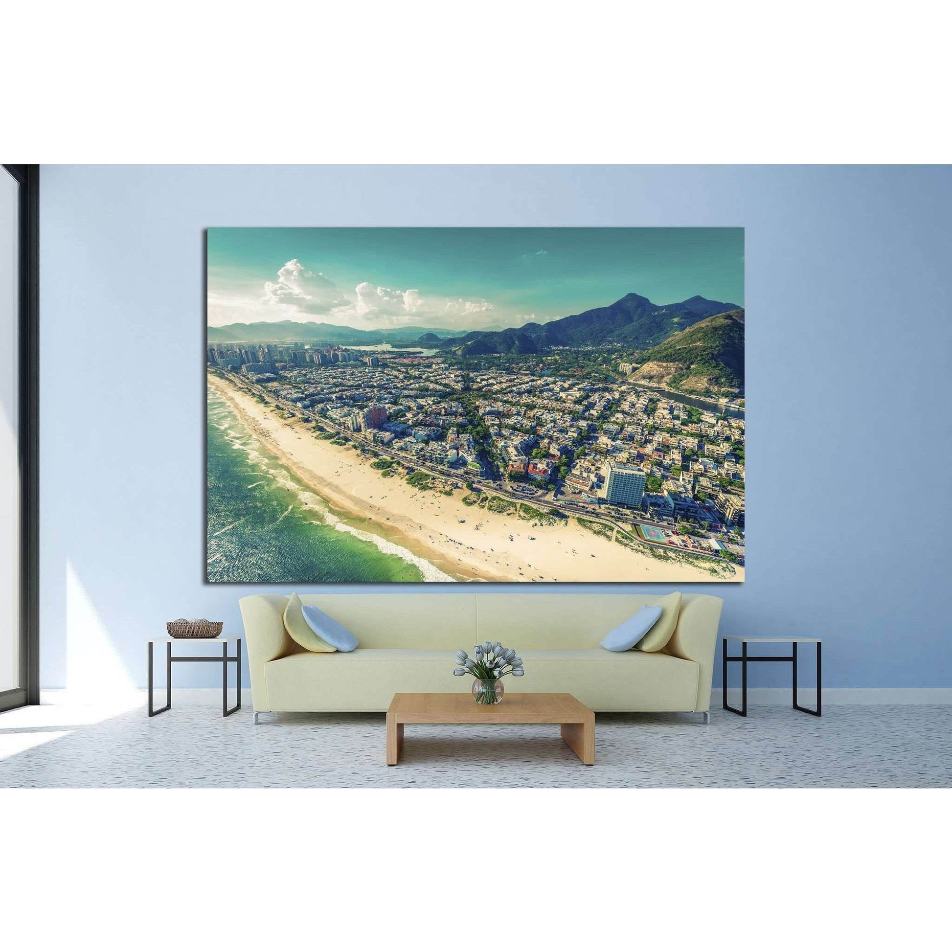 Barra da Tijuca Beach, Rio de Janeiro, Brazil №1200 Ready to Hang Canvas PrintCanvas art arrives ready to hang, with hanging accessories included and no additional framing required. Every canvas print is hand-crafted, made on-demand at our workshop and ex