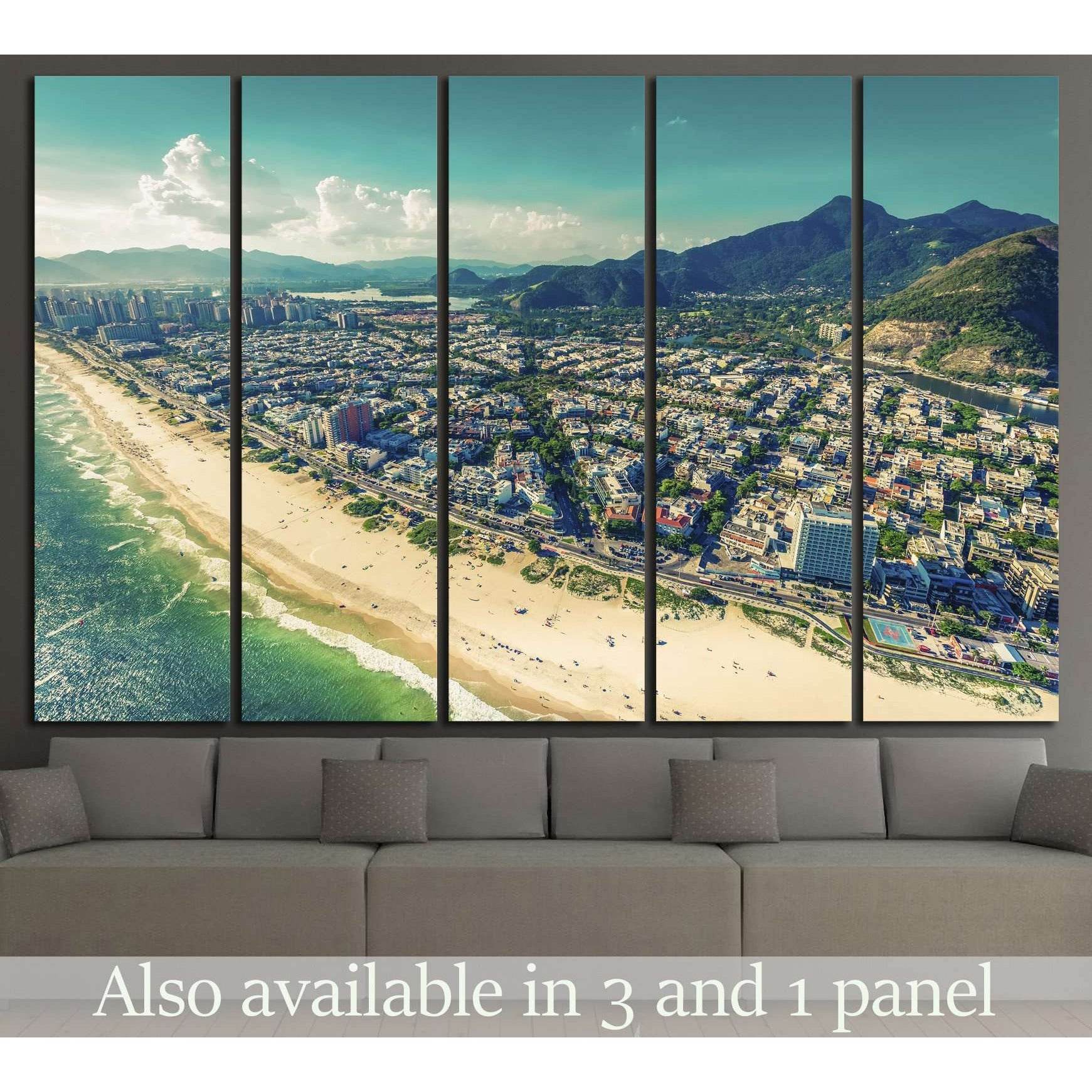 Barra da Tijuca Beach, Rio de Janeiro, Brazil №1200 Ready to Hang Canvas PrintCanvas art arrives ready to hang, with hanging accessories included and no additional framing required. Every canvas print is hand-crafted, made on-demand at our workshop and ex