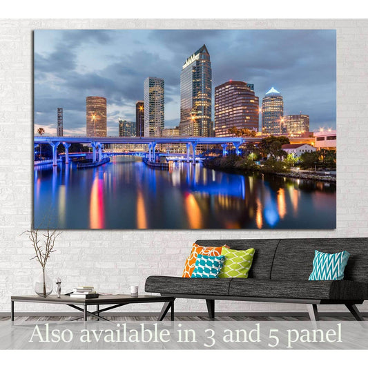 Beautiful downtown Tampa Florida at twilight №1220 Ready to Hang Canvas PrintCanvas art arrives ready to hang, with hanging accessories included and no additional framing required. Every canvas print is hand-crafted, made on-demand at our workshop and exp