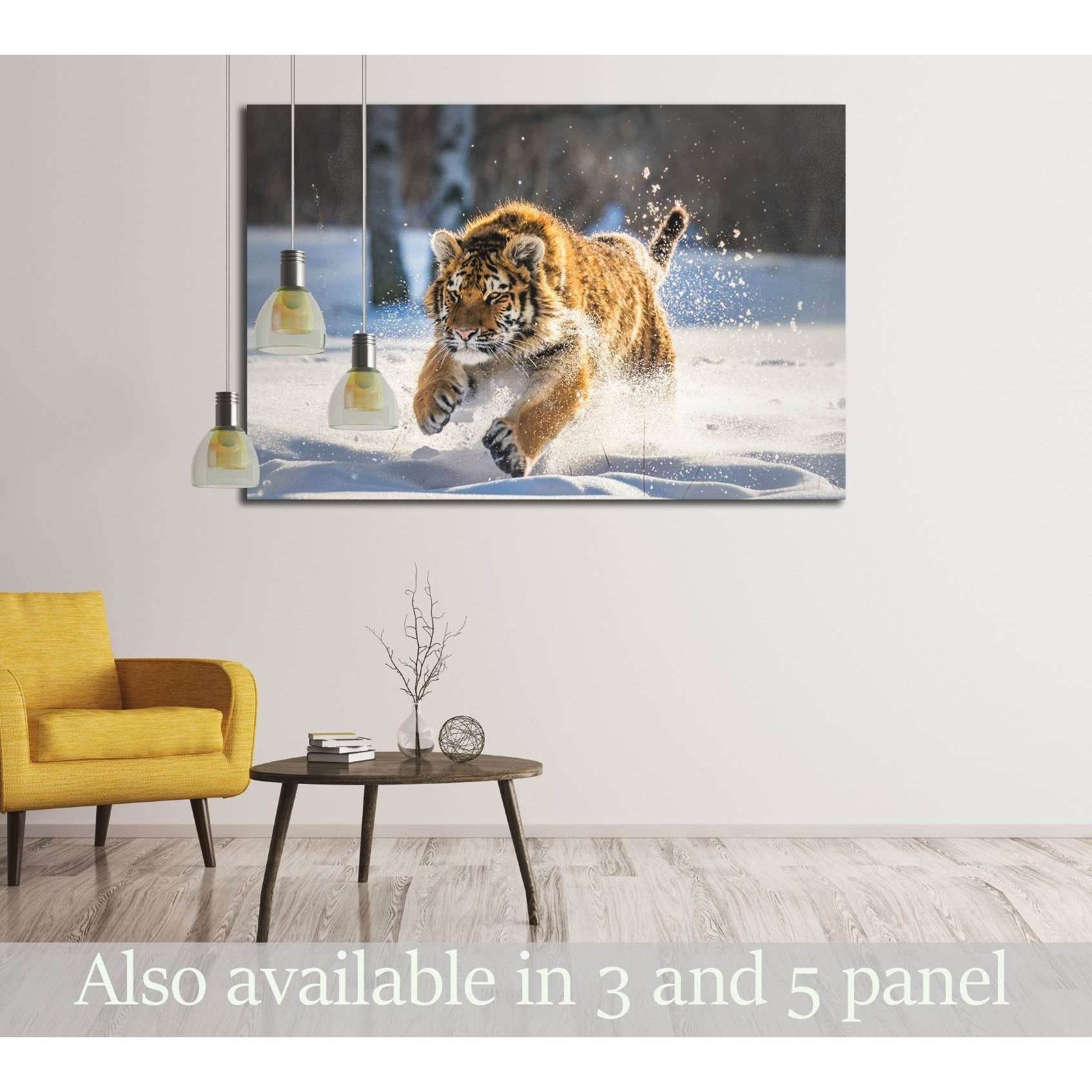 Beautiful, dynamic and powerful photo of this majestic tiger №2805 Ready to Hang Canvas PrintCanvas art arrives ready to hang, with hanging accessories included and no additional framing required. Every canvas print is hand-crafted, made on-demand at our