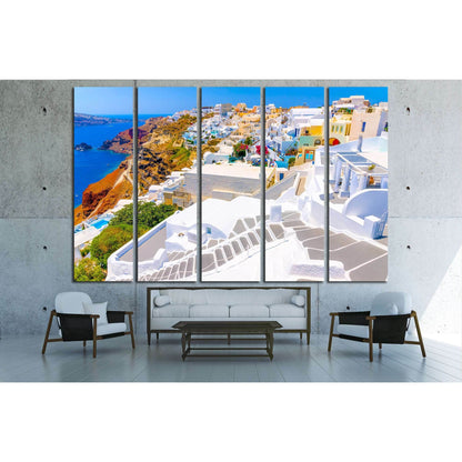 Beautiful steps in Oia the most beautiful village of Santorini island in Greece №2641 Ready to Hang Canvas PrintCanvas art arrives ready to hang, with hanging accessories included and no additional framing required. Every canvas print is hand-crafted, mad