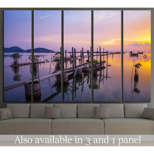 Beautiful sunset Koh yo island in Songkha, Thailand №1306 Ready to Hang Canvas PrintCanvas art arrives ready to hang, with hanging accessories included and no additional framing required. Every canvas print is hand-crafted, made on-demand at our workshop