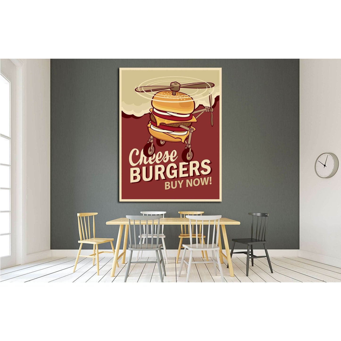 Big Burger On Wheels №4522 Ready to Hang Canvas PrintCanvas art arrives ready to hang, with hanging accessories included and no additional framing required. Every canvas print is hand-crafted, made on-demand at our workshop and expertly stretched around 1