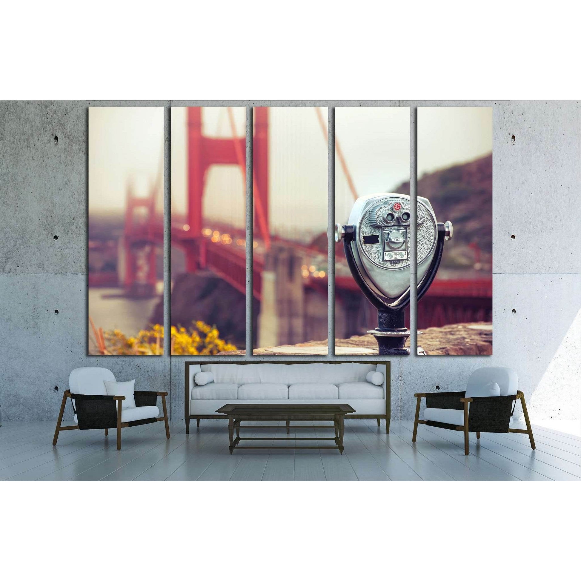 binocular - golden gate. Cross processing №1938 Ready to Hang Canvas PrintCanvas art arrives ready to hang, with hanging accessories included and no additional framing required. Every canvas print is hand-crafted, made on-demand at our workshop and expert