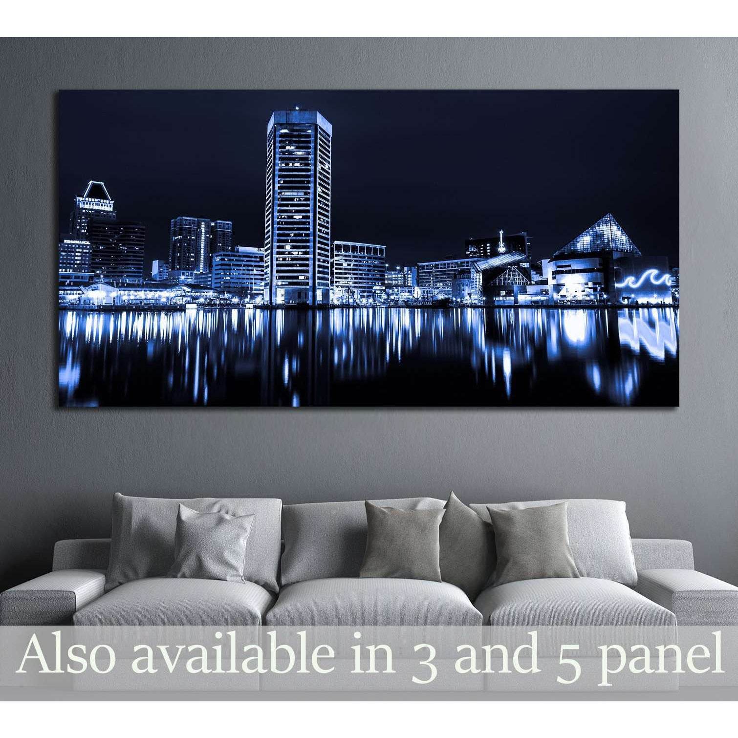 Spacious Harbor Skyline Wall Decoration Canvas Art City 