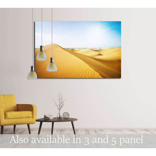 Blue sky and sand dunes. Canary islands, Maspalomas. The sea on the horizon. №3077 Ready to Hang Canvas PrintCanvas art arrives ready to hang, with hanging accessories included and no additional framing required. Every canvas print is hand-crafted, made o