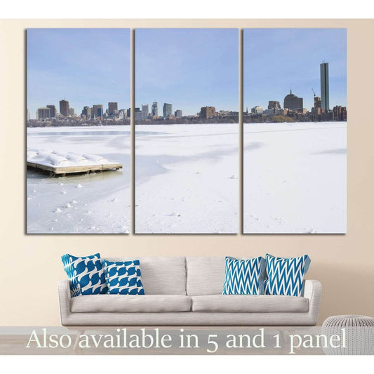 boston skyline in the winter №1127 Ready to Hang Canvas PrintCanvas art arrives ready to hang, with hanging accessories included and no additional framing required. Every canvas print is hand-crafted, made on-demand at our workshop and expertly stretched