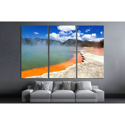 Champagne Pool in Wai-O-Tapu Geothermal Wonderland, Rotorua, New Zealand №2495 Ready to Hang Canvas PrintCanvas art arrives ready to hang, with hanging accessories included and no additional framing required. Every canvas print is hand-crafted, made on-de