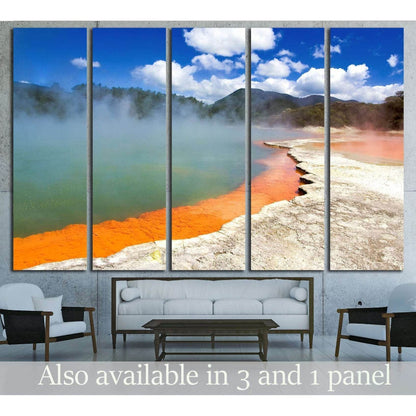 Champagne Pool in Wai-O-Tapu Geothermal Wonderland, Rotorua, New Zealand №2495 Ready to Hang Canvas PrintCanvas art arrives ready to hang, with hanging accessories included and no additional framing required. Every canvas print is hand-crafted, made on-de