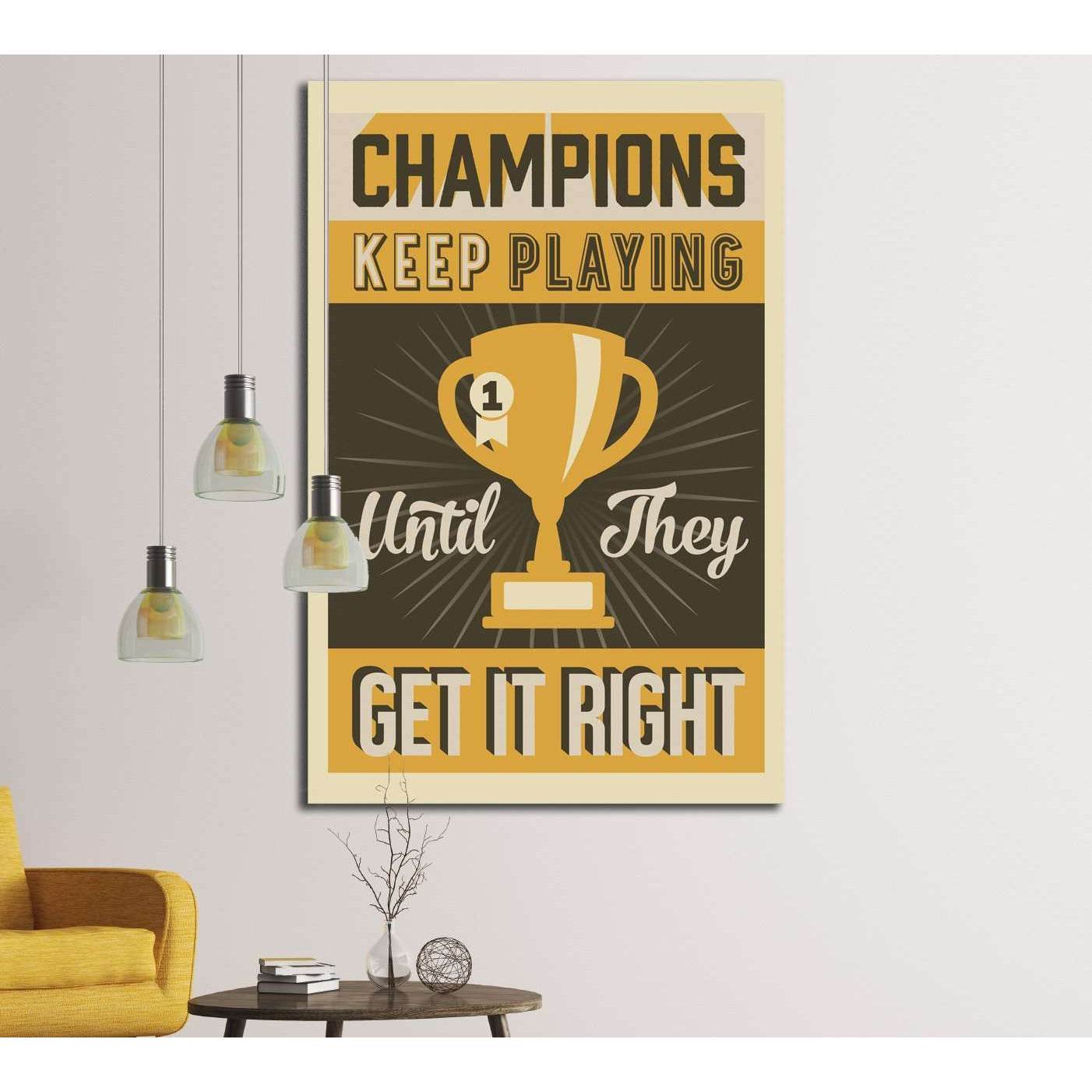 champions №4541 Ready to Hang Canvas PrintCanvas art arrives ready to hang, with hanging accessories included and no additional framing required. Every canvas print is hand-crafted, made on-demand at our workshop and expertly stretched around 100% North A