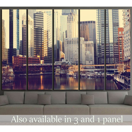 Chicago №2170 Ready to Hang Canvas PrintCanvas art arrives ready to hang, with hanging accessories included and no additional framing required. Every canvas print is hand-crafted, made on-demand at our workshop and expertly stretched around 100% North Ame