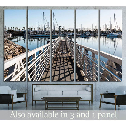 Chula Vista Bayfront park boat launch ramp with boats moored in marina №2105 Ready to Hang Canvas PrintCanvas art arrives ready to hang, with hanging accessories included and no additional framing required. Every canvas print is hand-crafted, made on-dema