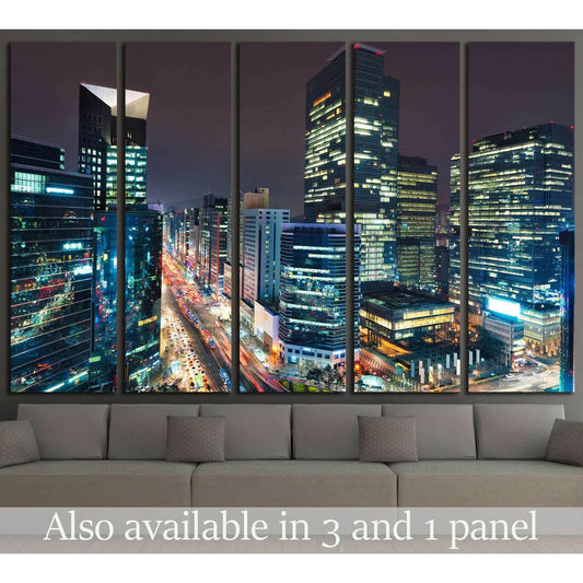 City lights in the Gangnam district of Seoul, South Korea №2163 Ready to Hang Canvas PrintCanvas art arrives ready to hang, with hanging accessories included and no additional framing required. Every canvas print is hand-crafted, made on-demand at our wor