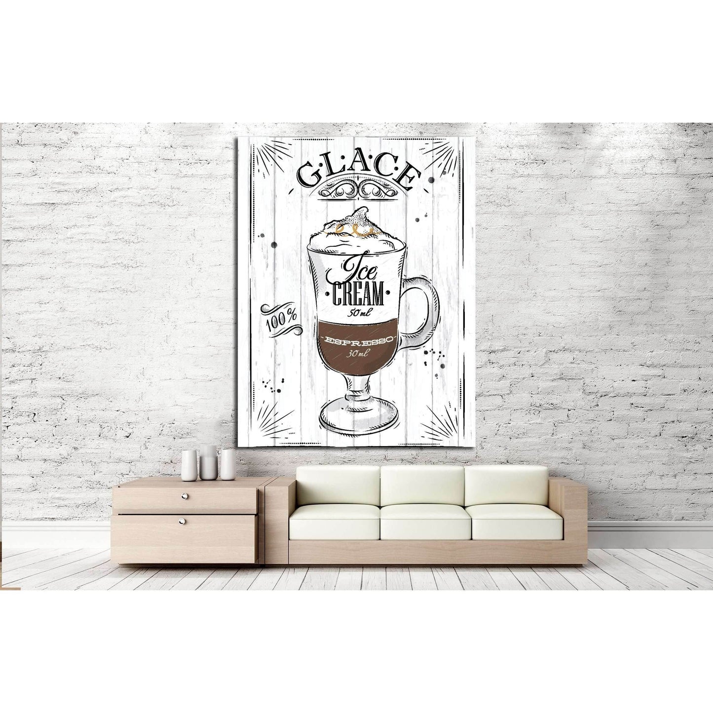 cofe. ice cofe. espresso №4580 Ready to Hang Canvas PrintCanvas art arrives ready to hang, with hanging accessories included and no additional framing required. Every canvas print is hand-crafted, made on-demand at our workshop and expertly stretched arou