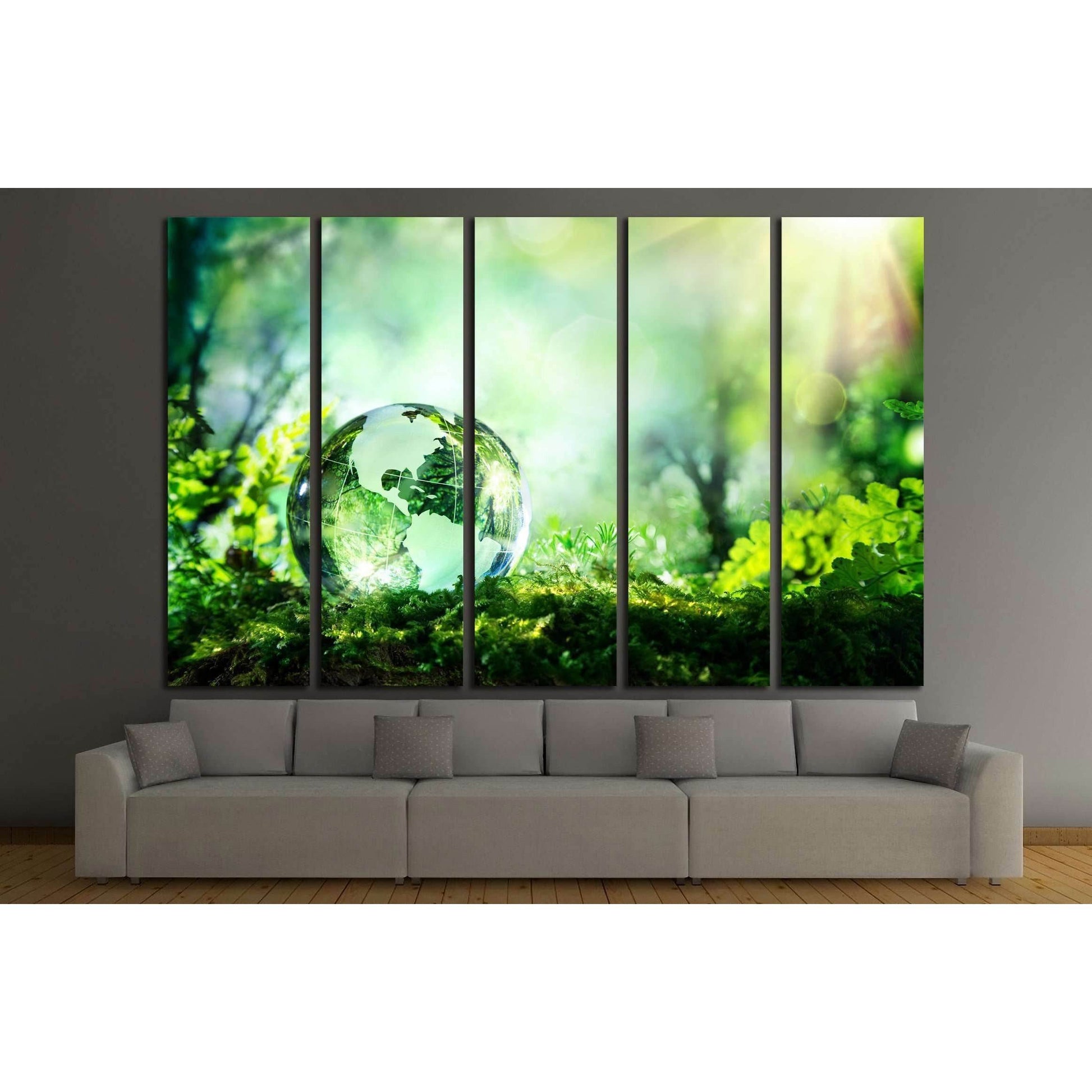 crystal globe resting on moss in a forest - environment concept №2546 Ready to Hang Canvas PrintCanvas art arrives ready to hang, with hanging accessories included and no additional framing required. Every canvas print is hand-crafted, made on-demand at o