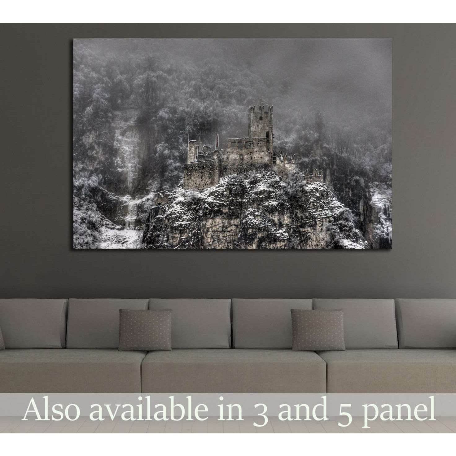 Decayed castle with clouds and snow №1790 Ready to Hang Canvas PrintCanvas art arrives ready to hang, with hanging accessories included and no additional framing required. Every canvas print is hand-crafted, made on-demand at our workshop and expertly str