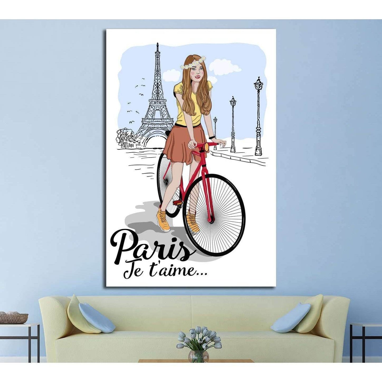 Discover Paris sketch canvas with girl on bike and eiffel tower vector illustration №4595 Ready to Hang Canvas PrintCanvas art arrives ready to hang, with hanging accessories included and no additional framing required. Every canvas print is hand-crafted,