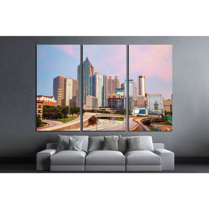 Downtown Atlanta, Georgia at the sunset time №1643 Ready to Hang Canvas PrintCanvas art arrives ready to hang, with hanging accessories included and no additional framing required. Every canvas print is hand-crafted, made on-demand at our workshop and exp