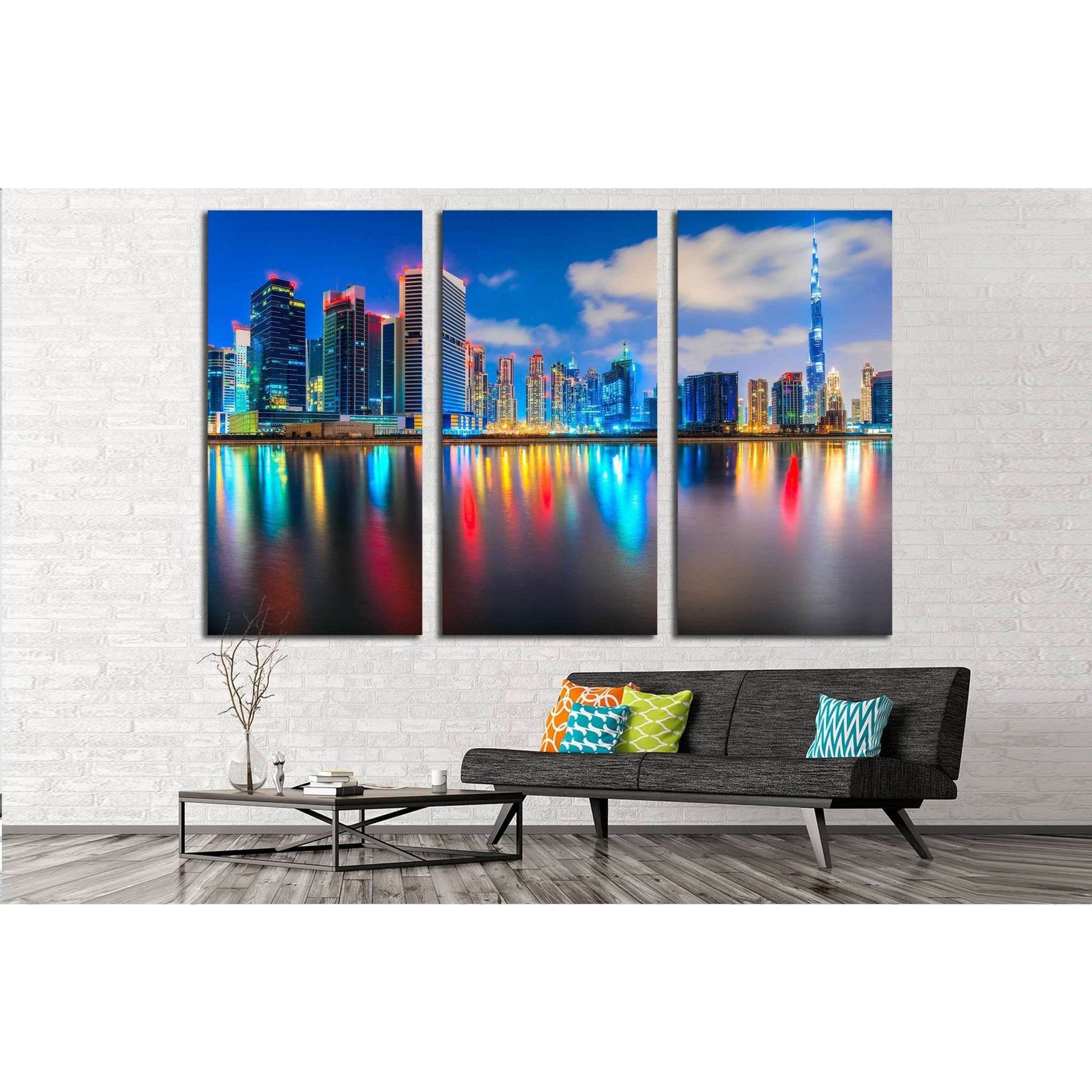 Dubai skyline №567 Ready to Hang Canvas PrintCanvas art arrives ready to hang, with hanging accessories included and no additional framing required. Every canvas print is hand-crafted, made on-demand at our workshop and expertly stretched around 100% Nort