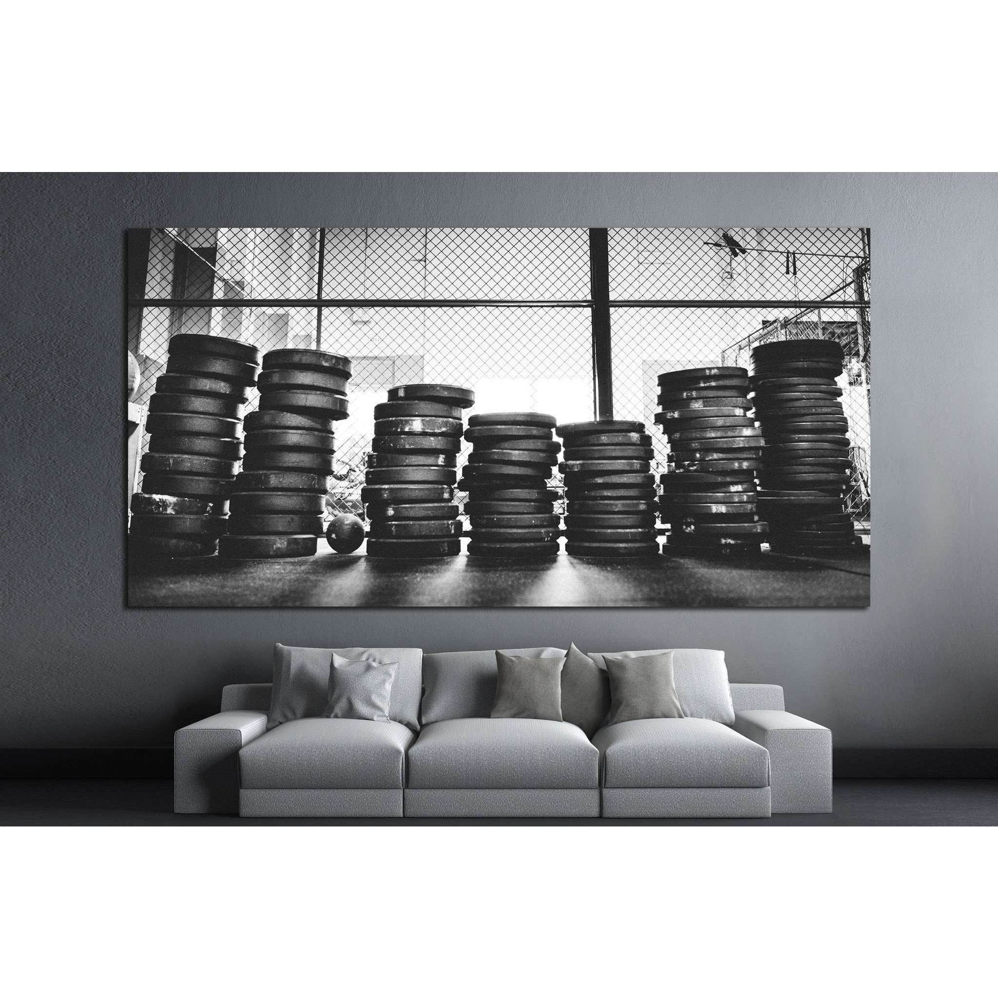 Lifting Weights Art Canvas Of Gym Motivation Wall Crossfit Decor