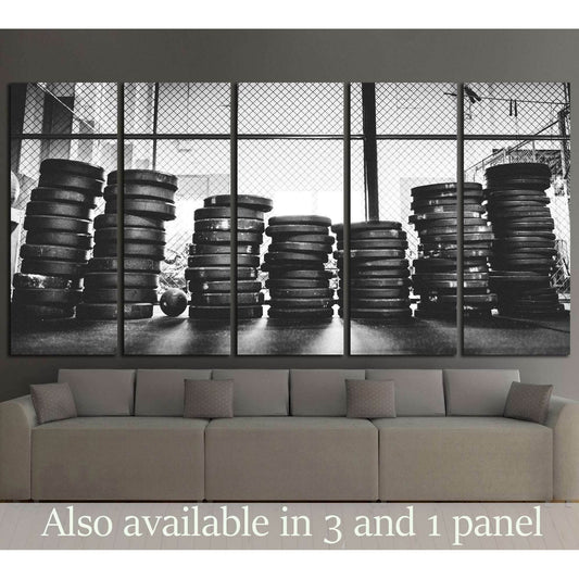 Dumbbells for weightlifting, Crossfit training №1467 Ready to Hang Canvas PrintCanvas art arrives ready to hang, with hanging accessories included and no additional framing required. Every canvas print is hand-crafted, made on-demand at our workshop and e