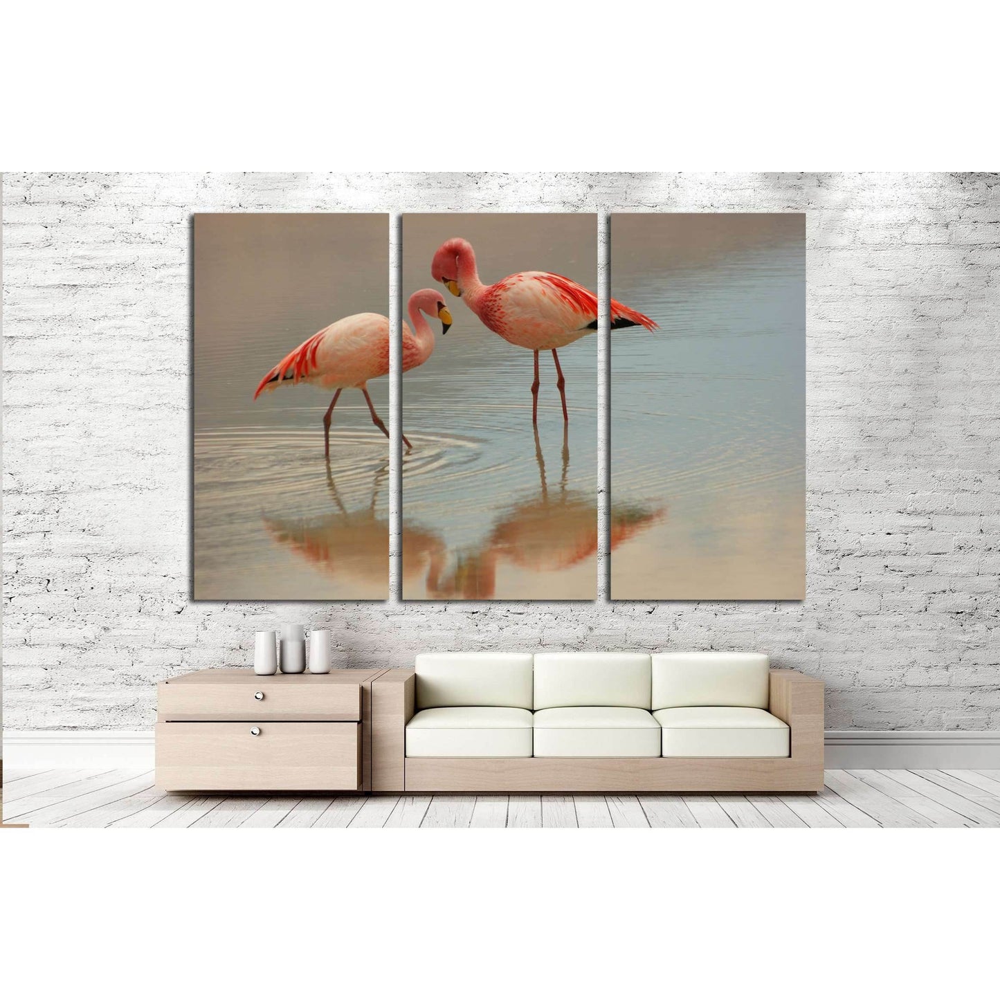 evening flamingo №2334 Ready to Hang Canvas PrintCanvas art arrives ready to hang, with hanging accessories included and no additional framing required. Every canvas print is hand-crafted, made on-demand at our workshop and expertly stretched around 100%