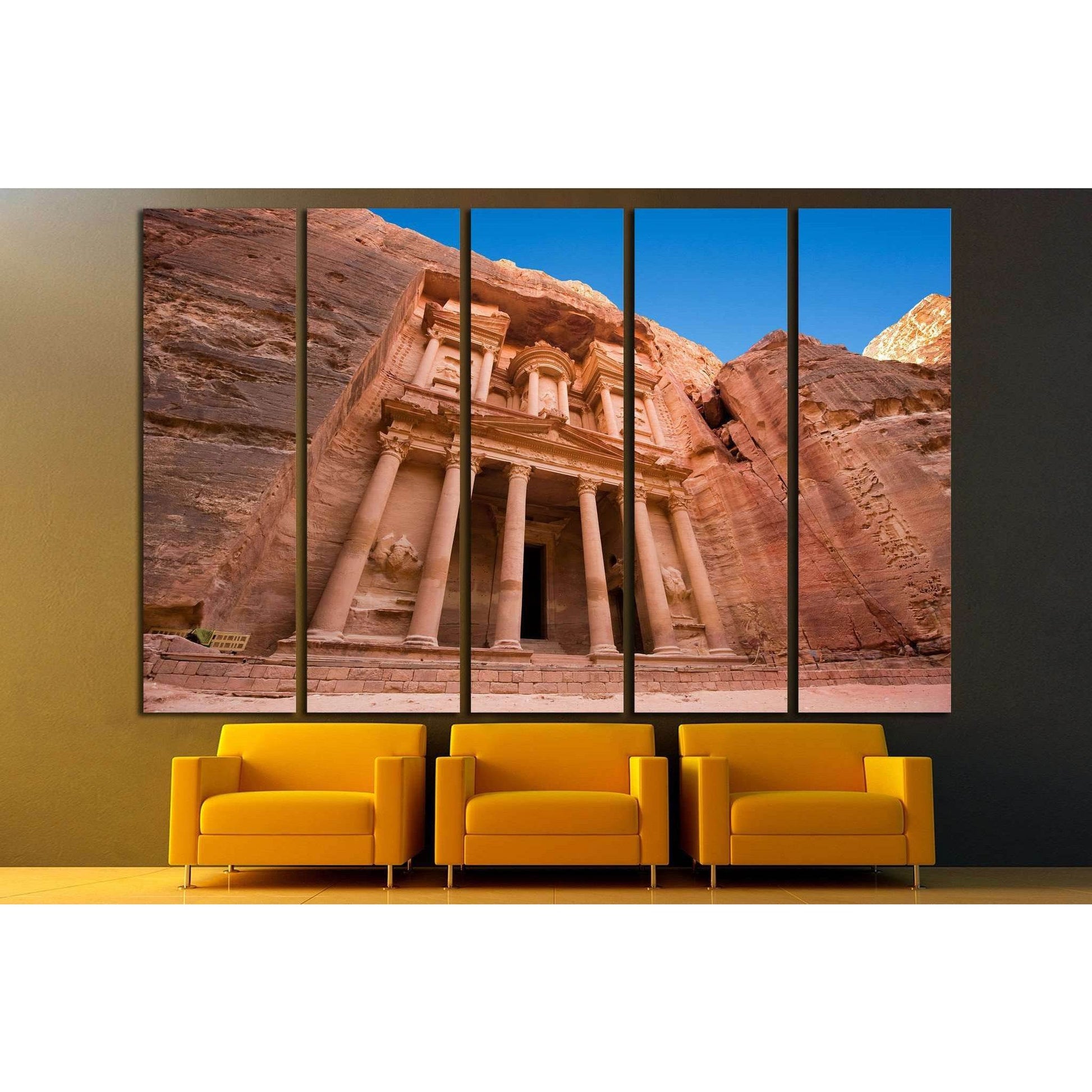 facade in Petra Jordan №858 Ready to Hang Canvas PrintCanvas art arrives ready to hang, with hanging accessories included and no additional framing required. Every canvas print is hand-crafted, made on-demand at our workshop and expertly stretched around