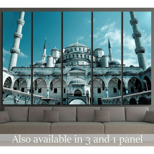 Fantastic view of Blue Mosque (Sultan Ahmet) in Istanbul, Turkey №1789 Ready to Hang Canvas PrintCanvas art arrives ready to hang, with hanging accessories included and no additional framing required. Every canvas print is hand-crafted, made on-demand at