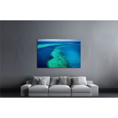 Great Barrier Reef, Queensland, Australia. Airlie beach scenic flight. Hardy Reef №3122 Ready to Hang Canvas PrintCanvas art arrives ready to hang, with hanging accessories included and no additional framing required. Every canvas print is hand-crafted, m