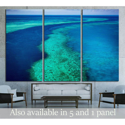 Great Barrier Reef, Queensland, Australia. Airlie beach scenic flight. Hardy Reef №3122 Ready to Hang Canvas PrintCanvas art arrives ready to hang, with hanging accessories included and no additional framing required. Every canvas print is hand-crafted, m