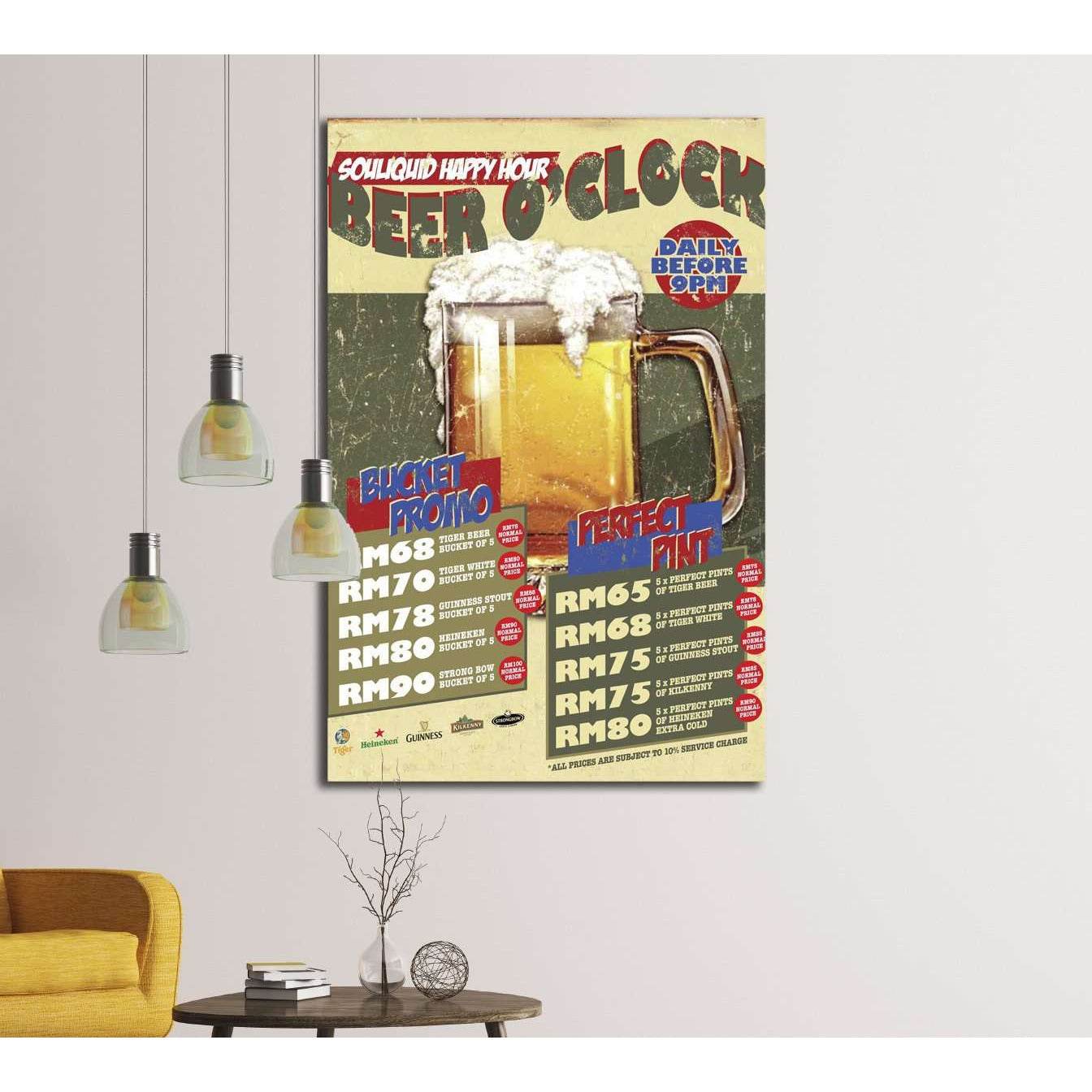 happy hour №3460 Ready to Hang Canvas PrintCanvas art arrives ready to hang, with hanging accessories included and no additional framing required. Every canvas print is hand-crafted, made on-demand at our workshop and expertly stretched around 100% North