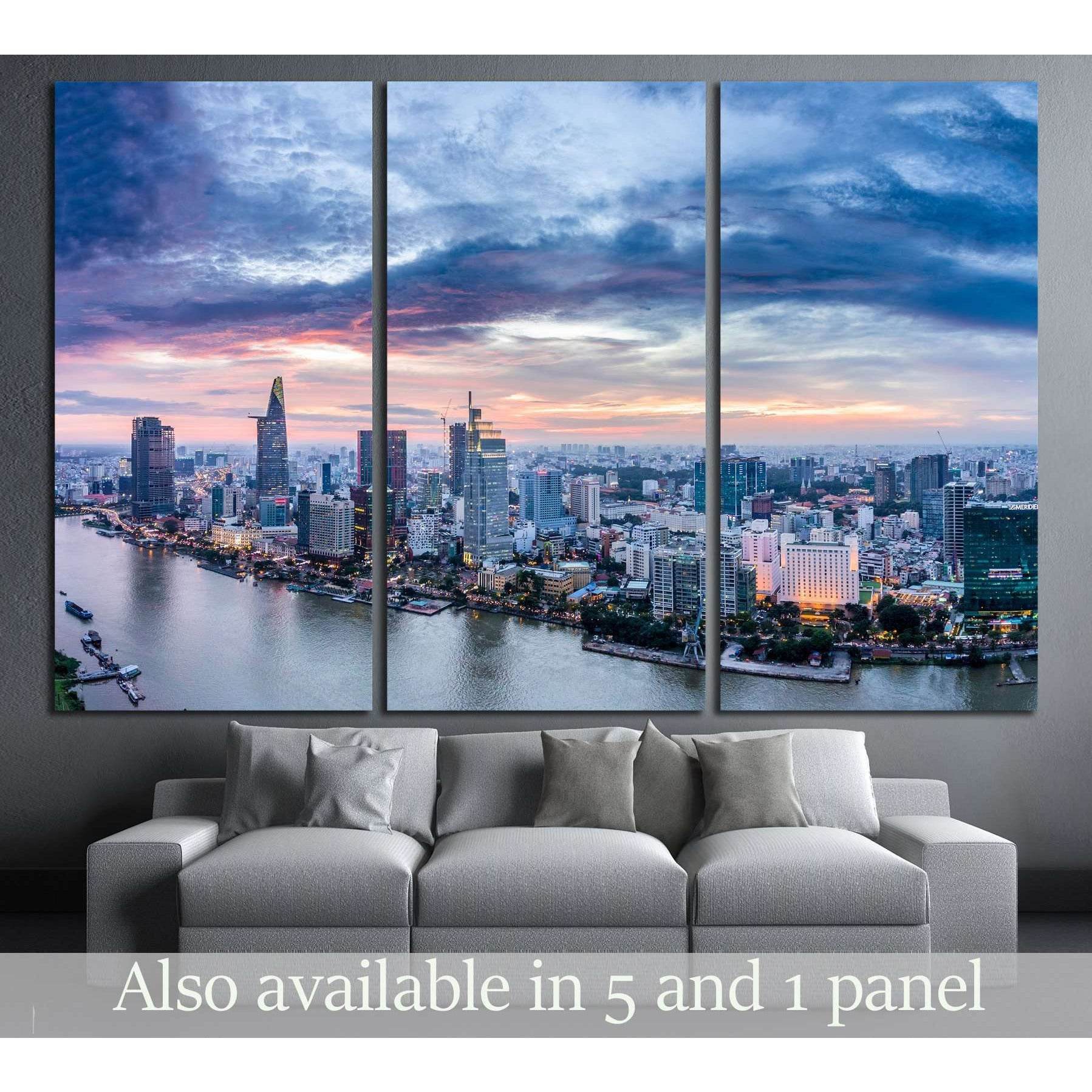 Ho Chi Minh City, aerial view №2741 Ready to Hang Canvas PrintCanvas art arrives ready to hang, with hanging accessories included and no additional framing required. Every canvas print is hand-crafted, made on-demand at our workshop and expertly stretched