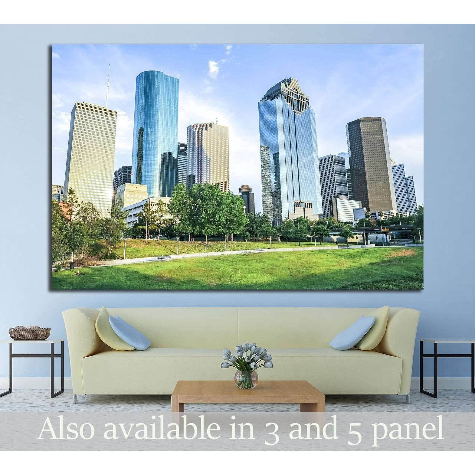 Houston, Texas in daytime №893 Ready to Hang Canvas PrintCanvas art arrives ready to hang, with hanging accessories included and no additional framing required. Every canvas print is hand-crafted, made on-demand at our workshop and expertly stretched arou