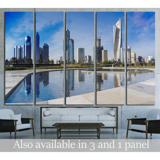 Kuwait city skyscraper №2193 Ready to Hang Canvas PrintCanvas art arrives ready to hang, with hanging accessories included and no additional framing required. Every canvas print is hand-crafted, made on-demand at our workshop and expertly stretched around