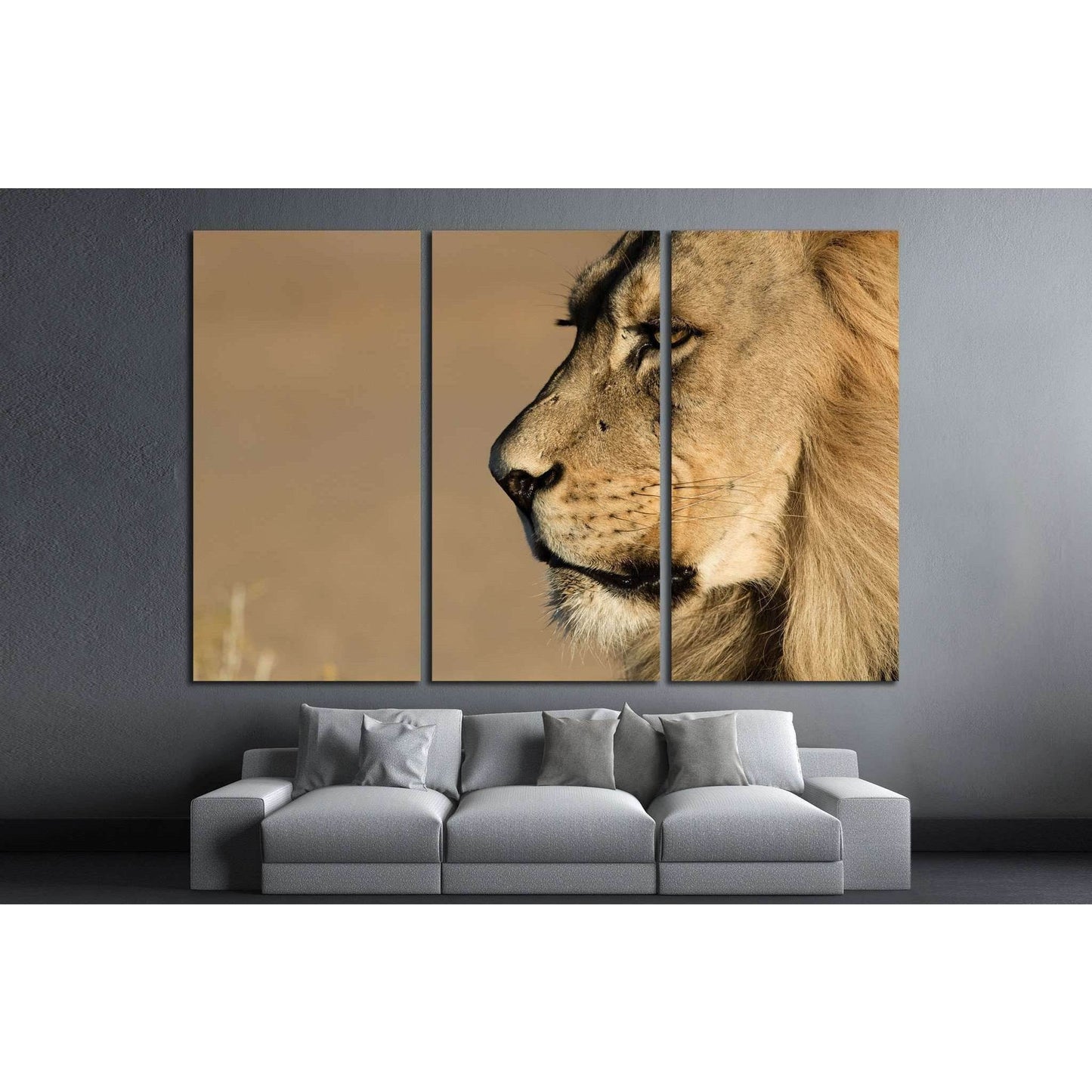 Lion Stare Head shot №1851 Ready to Hang Canvas PrintCanvas art arrives ready to hang, with hanging accessories included and no additional framing required. Every canvas print is hand-crafted, made on-demand at our workshop and expertly stretched around 1