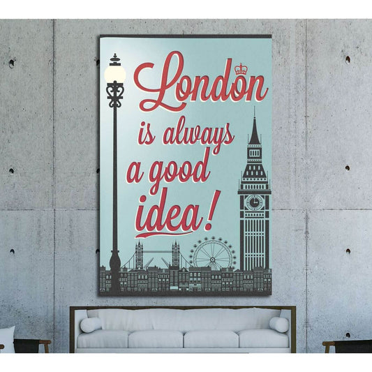 London Symbols And Landmarks №4526 Ready to Hang Canvas PrintCanvas art arrives ready to hang, with hanging accessories included and no additional framing required. Every canvas print is hand-crafted, made on-demand at our workshop and expertly stretched