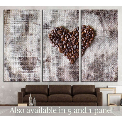 love coffee, coffee beans heart shape background №1915 Ready to Hang Canvas PrintCanvas art arrives ready to hang, with hanging accessories included and no additional framing required. Every canvas print is hand-crafted, made on-demand at our workshop and