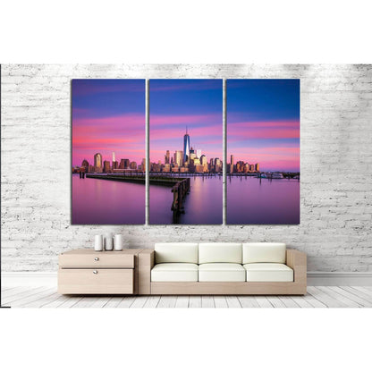 Lower Manhattan, New York City at sunset from Jersey City, New Jersey №2411 Ready to Hang Canvas PrintCanvas art arrives ready to hang, with hanging accessories included and no additional framing required. Every canvas print is hand-crafted, made on-deman