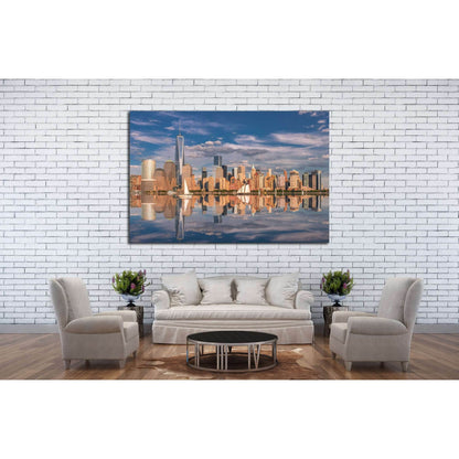 Manhattan at sunset reflected in the hudson river №2657 Ready to Hang Canvas PrintCanvas art arrives ready to hang, with hanging accessories included and no additional framing required. Every canvas print is hand-crafted, made on-demand at our workshop an