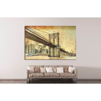 Manhattan Bridge in New York №830 Ready to Hang Canvas PrintCanvas art arrives ready to hang, with hanging accessories included and no additional framing required. Every canvas print is hand-crafted, made on-demand at our workshop and expertly stretched a