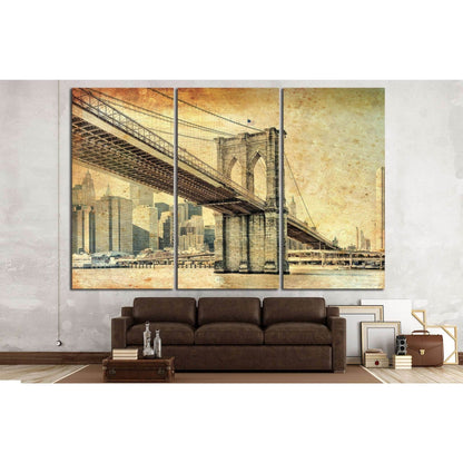 Manhattan Bridge in New York №830 Ready to Hang Canvas PrintCanvas art arrives ready to hang, with hanging accessories included and no additional framing required. Every canvas print is hand-crafted, made on-demand at our workshop and expertly stretched a