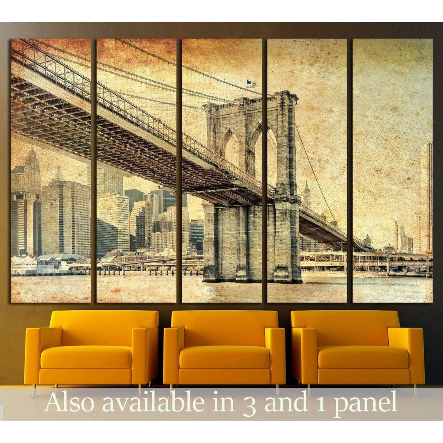 Manhattan Bridge in New York №830 Ready to Hang Canvas PrintCanvas art arrives ready to hang, with hanging accessories included and no additional framing required. Every canvas print is hand-crafted, made on-demand at our workshop and expertly stretched a