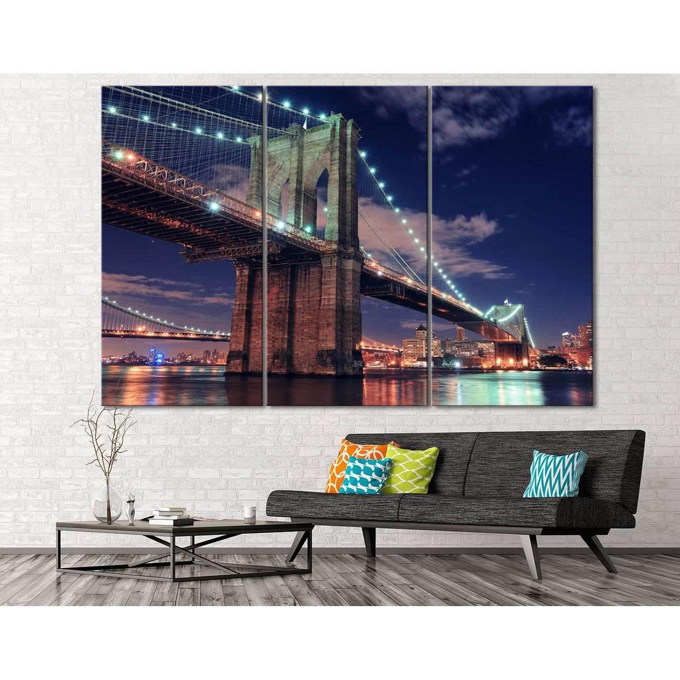 Manhattan Bridge №122 Ready to Hang Canvas PrintCanvas art arrives ready to hang, with hanging accessories included and no additional framing required. Every canvas print is hand-crafted, made on-demand at our workshop and expertly stretched around 100% N