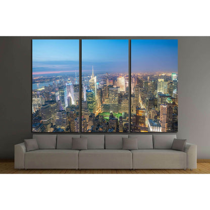 Manhattan Midtown from a rooftop. New York attracts 50 million tourists annually №2958 Ready to Hang Canvas PrintCanvas art arrives ready to hang, with hanging accessories included and no additional framing required. Every canvas print is hand-crafted, ma